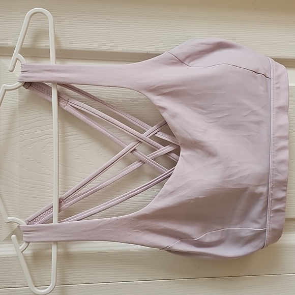 Lululemon Light Pink Strappy Sports Bra - Picture 4 of 5